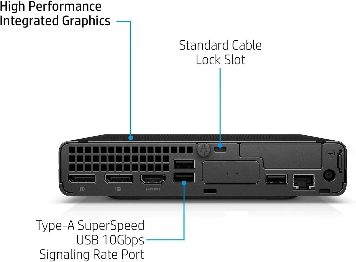 HP EliteDesk Mini 800 G9 Desktop, Elitedesk Computer PC, Windows 11 Pro 64bit, Core i5-13500T (6-Core), 8GB RAM, 256GB SSD (Refurbished)