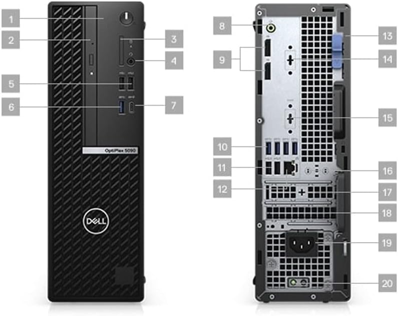 Dell Optiplex 5090 SFF Desktop | Core i5-10500 - 256GB SSD Hard Drive - 16GB RAM | 6 cores @ 4.5 GHz Win 11 Pro Black (Renewed)