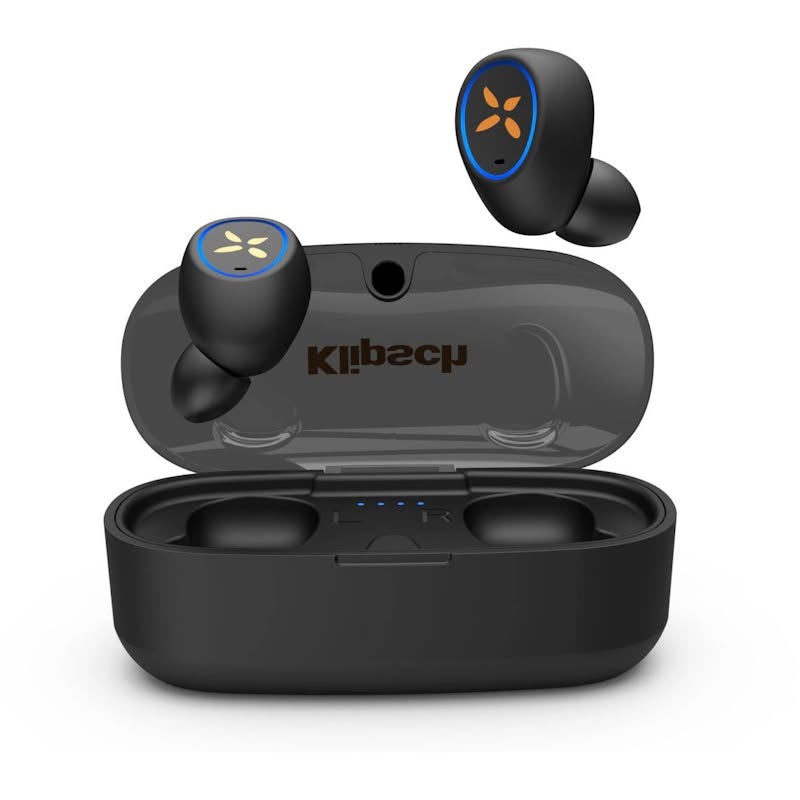 Klipsch S1 True Wireless Earphones with Wireless Charging Pad, 3.2"x1.5"x1.2"