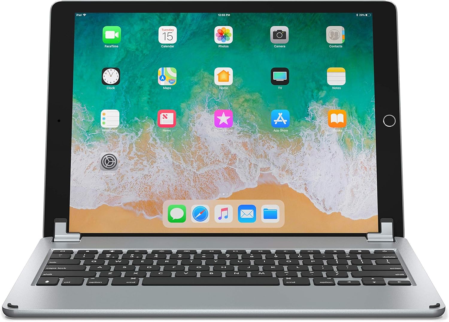 Brydge 12.9 Keyboard for iPad Pro 12.9 inch, Aluminum Bluetooth Keyboard with Backlit Keys (Space Gray)