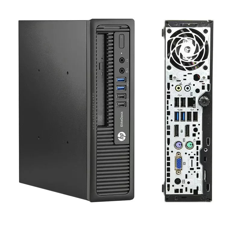 HP Elite Desk 800 G1 USFF Desktop PC - Intel Core i5 4570 3.2GHz, 16GB DDR3 RAM, 256GB SSD , DisplayPort, VGA, Free Keyboard / Mouse, WiFi Adapter, Windows 11 Pro (Refurbished)