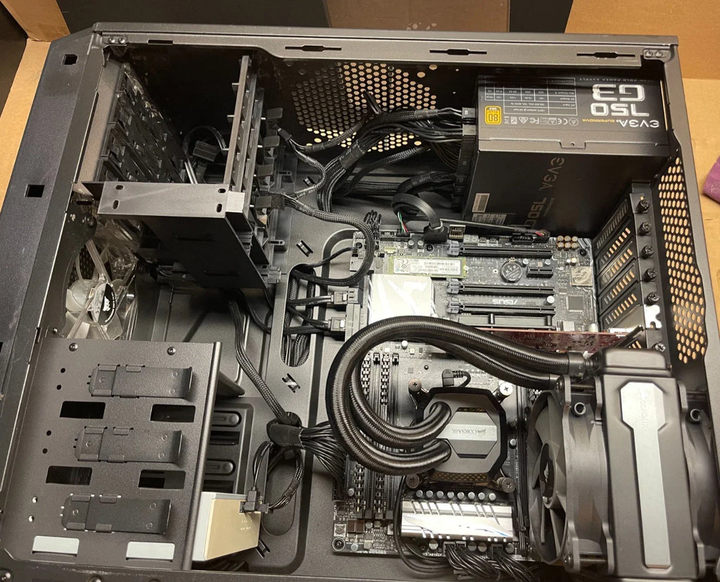 PC de jeu Corsair, Asus X99-A II, Core i7-6900K, 32 Go de RAM, SSD de 256 Go, GT620, 750G3 🍁