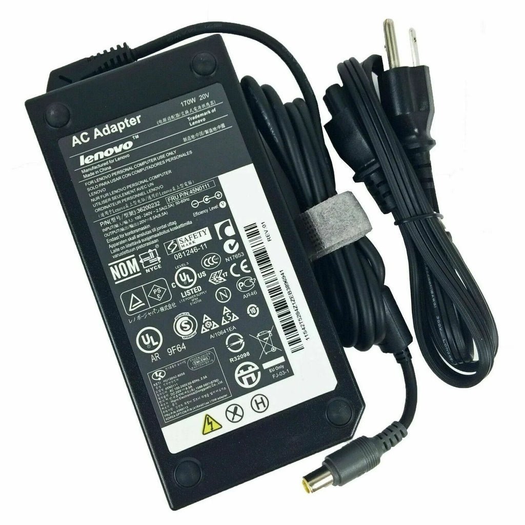 Chargeur de station d'accueil Lenovo authentique W520 W530, adaptateur secteur 170 W, références 45N0113, 45N0114 et 45N0117